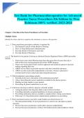 Test Bank for Pharmacotherapeutics for Advanced Practice Nurse Prescribers 5th Edition by Woo Robinson-100% verified -2023-2024