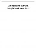 Animal Farm Test with  Complete Solutions 2023