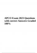 APCO Exam Prep Questions with correct Answers 2023 (Already Graded A+)