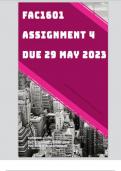 FAC1601 ASSIGNEMTN 4 ( QUIZ) DUE 29 MAY 2023