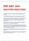 EDF 4467 100%  SOLUTION 2023//2024