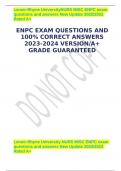 Lenoir-Rhyne UniversityNURS MISC ENPC examquestions and answers New Update