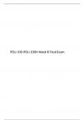 POLI 330-POLI 330N Week 8 Final Exam (Version 1) Essay MCQs, POLI330 Final Exam, Chamberlain College of Nursing (Already graded A)