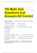 TSI Math Test Questions and Answers All Correct 