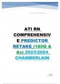 Ati rn comprehensive predictor retake 177q en as 2023 chamberlain