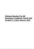 Alabama Boating Test Review Questions And Answers 2023  (Already Graded A+) 