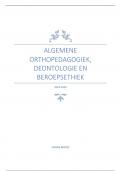 Samenvatting algemene orthopedagogiek, deontologie en beroepsethiek