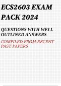 ECS2603 EXAM PACK 2024