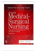 TEST BANK Lewis's Medical Surgical Nursing: Assessment  and Management of Clinical Problems 11th Edition BY HARDING KWONG ROBERTS HAGLER