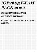 IOP2605 EXAM PACK 2024