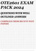 OTE2601 EXAM PACK 2024