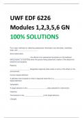 UWF EDF 6226  Modules 1,2,3,5,6 GN 100% SOLUTIONS