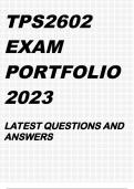 TPS2602 EXAM PORTIFOLIO 2023