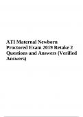 ATI Maternal Newborn Proctored Exam 2019 Retake 2 Questions and Answers (Already Graded A+ Verified Answers)