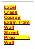 Excel Crash Course Exam from Wall Street Prep - Wall Street Prep Questions And Answers Updated 2022