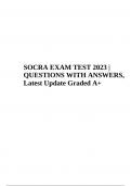 SOCRAFinal  EXAM TEST QUESTIONS WITH ANSWERS Latest Update 2023 (Already Graded A+)