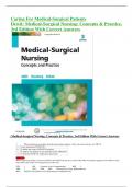 Caring For Medical-Surgical Patients Dewit: Medical-Surgical Nursing: Concepts & Practice, 3rd Edition With Correct Answers