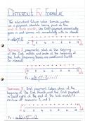 Summary of when to use different formulae in AP Mathematics finance