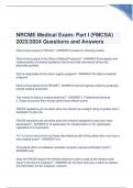 NRCME Medical Exam: Part I (FMCSA) 2023/2024 Questions and Answers