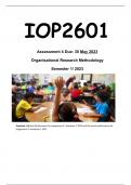 IOP2601 ASS 4 SEME 1 2023 ANSWERS