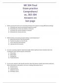 NR 304 Final Exam practice Comprehensive, 302-304 