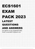 ECS1601 Exam Pack 2023