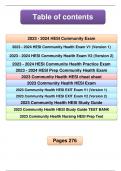 ALL HESI Community Health Exams 2023 | BUNDLE | TEST BANK, Cheat Sheet HESI Exam 2023 - 2024 - All Q&As Brand NEW  Guaranteed A++