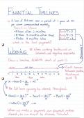 Summary of financial timelines for AP Mathematics