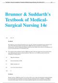 Brunner & Suddarth's Textbook of Medical-Surgical Nursing 14e 