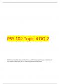 PSY 102 Topic 4 DQ 2