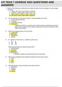 ATI TEAS ALL TEST BANK WITH ANSWER KEY AND EXPLANATION