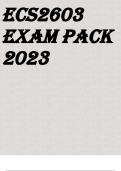 ECS2603 EXAM PACK 2023