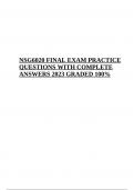 NSG 6020 FINAL EXAM PRACTICE - QUESTIONS WITH COMPLETE ANSWERS 2023 (GRADED 100%)