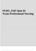  NURS_3345 Trans Professional Nursing Quiz 1.