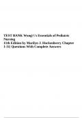 Test  BANK Wong's Essentials of Pediatric Nursing 11th Edition by Marilyn J. Hockenberry Chapter 1-31| Questions With Complete Answers