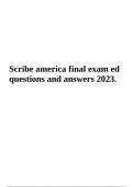 Scribe america final exam ed questions and answers 2023.