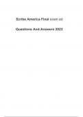 Scribe America Final exam ed Questions And Answers 2023 