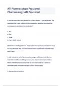 ATI Pharmacology Proctored EXAMS  TESTBANK  2023 QUESTIONS & ANSWERS  |ACTUAL EXAMS| ( A+ GRADED 100% VERIFIED)