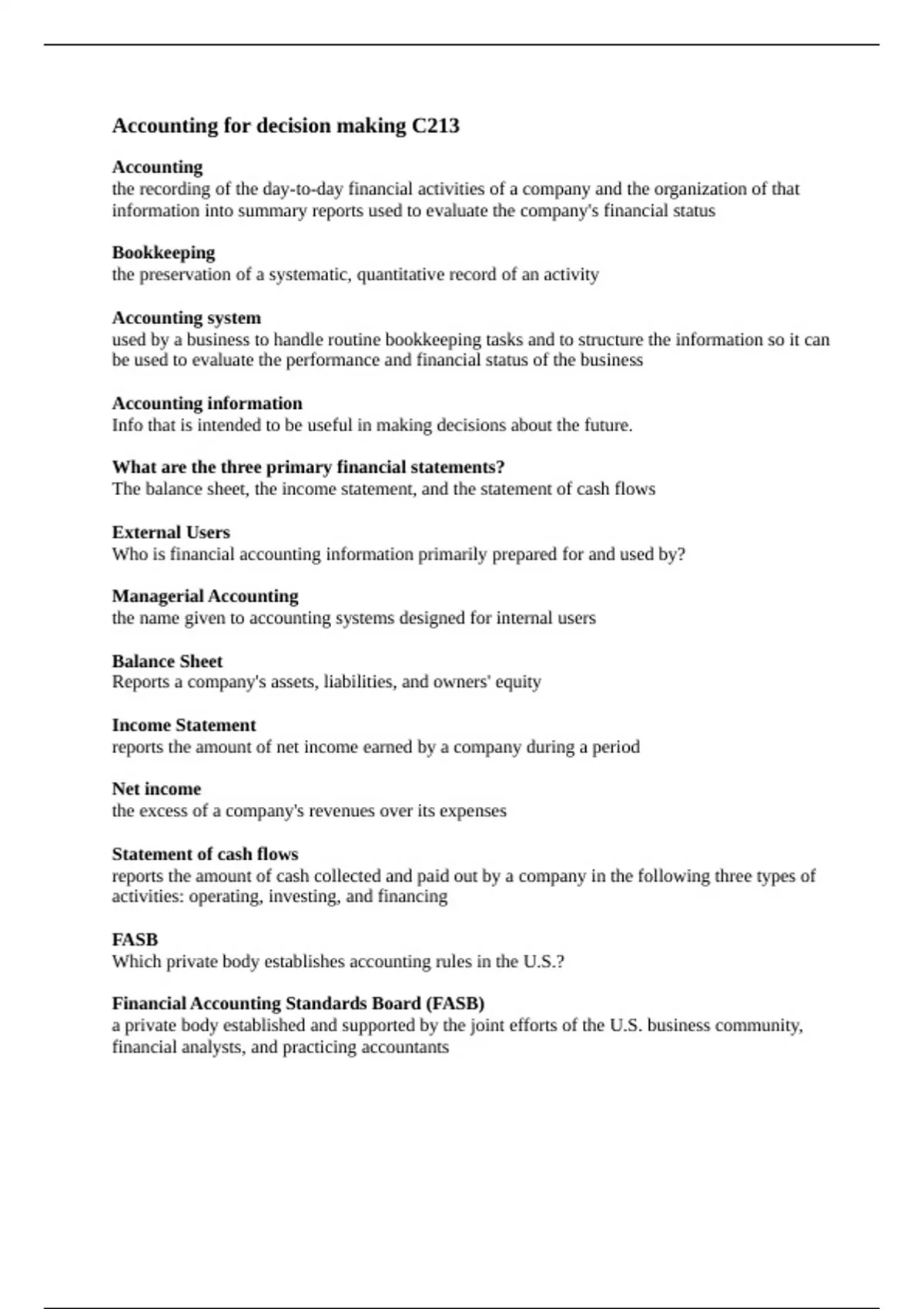 Accounting For Decision Makers C213 WGU Flashcards - ACCOUNTING C213 ...