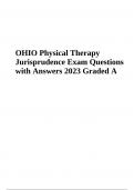 OHIO Physical Therapy Jurisprudence Exam Test (Questions with Answers 2023 Graded A)