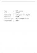 TLI4801 POTFOLIO EXAMINATION ANSWERS