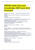 NR546 week test your knowledge 2023 quiz And Answers
