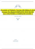 Essentials of Pediatric Nursing 4th Edition by Kyle Carman Test Bank(COMPLETE TEST BANK-ALL CHAPTERS) | | TEST BANK | COMPLETE GUIDE A