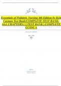 Essentials of Pediatric Nursing 4th Edition by Kyle Carman Test Bank(COMPLETE TEST BANK-ALL CHAPTERS) | | TEST BANK | COMPLETE GUIDE A
