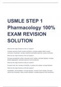 USMLE STEP 1  Pharmacology 100%  EXAM REVISION  SOLUTION