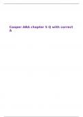 Cooper ABA chapter 5 Q with correct A