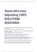Texas All-Lines  Adjusting 100%  SOLUTION  2023//2024