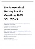 Fundamentals of  Nursing Practice  Questions 100%  SOLUTIONS