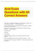 Avid Exam Questions with All Correct Answers