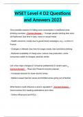 WSET Level 4 D2 Questions and Answers 2023